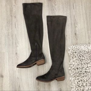 Gianni Bini Gray Over the Knee Boots